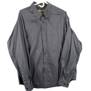 Eddie Bauer Shirt Mens Extra Large Blue Check Wrinkle Resistant Career Preppy